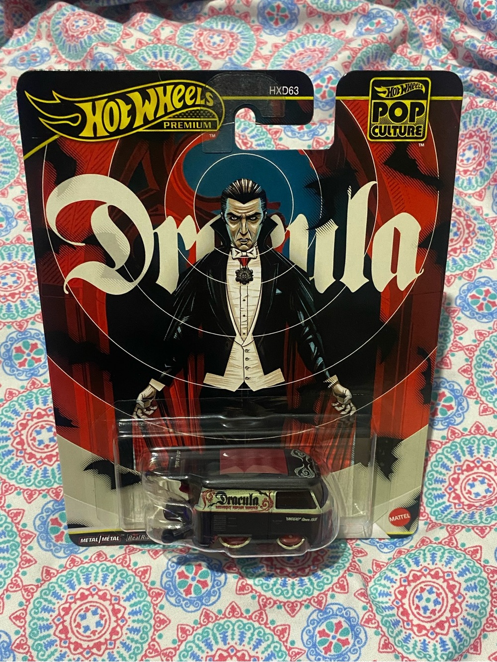 Hot Wheels Premium Pop Culture "Dracula" Collectible Car - Black & Red